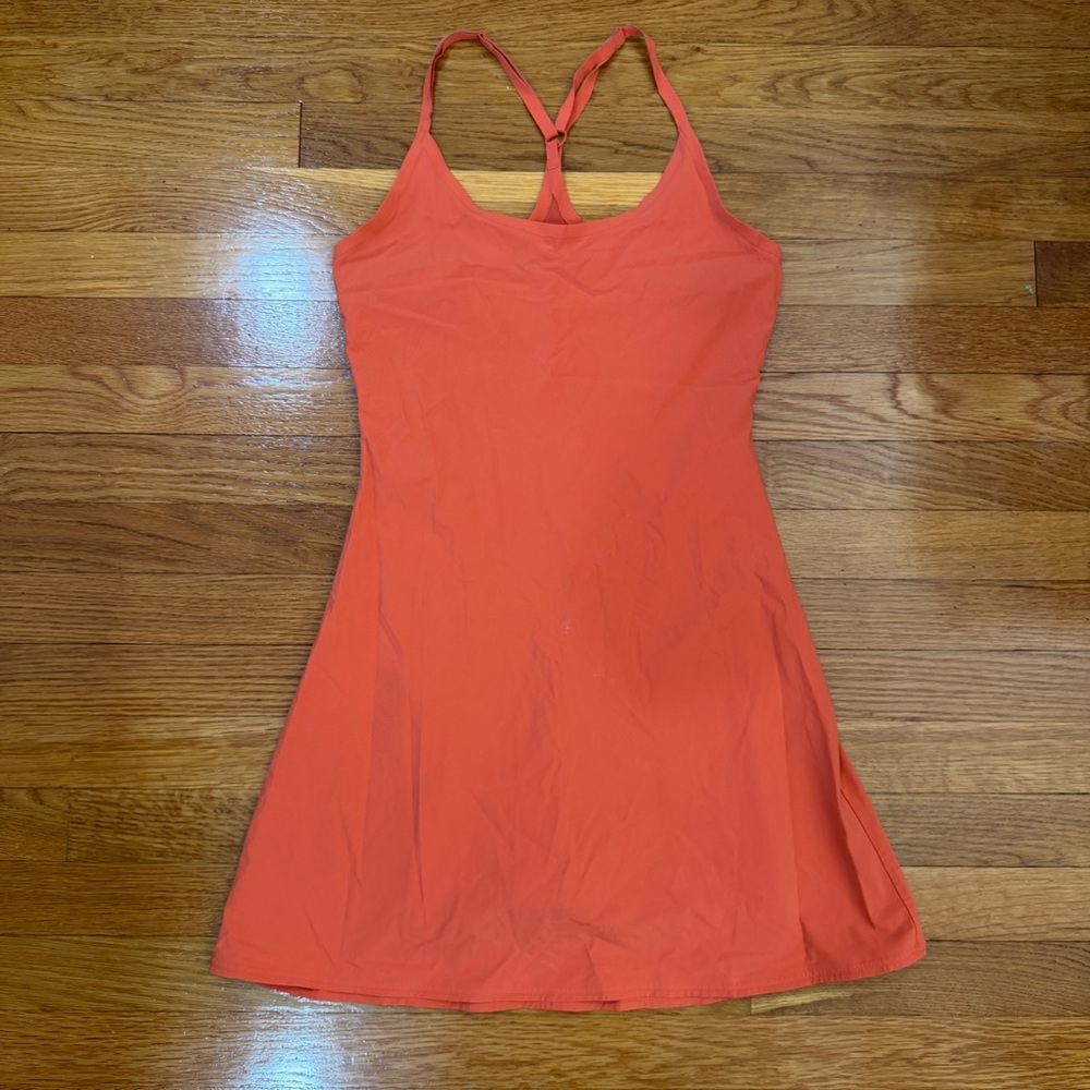 Outdoor Voices Coral Orange Strappy Active Dress